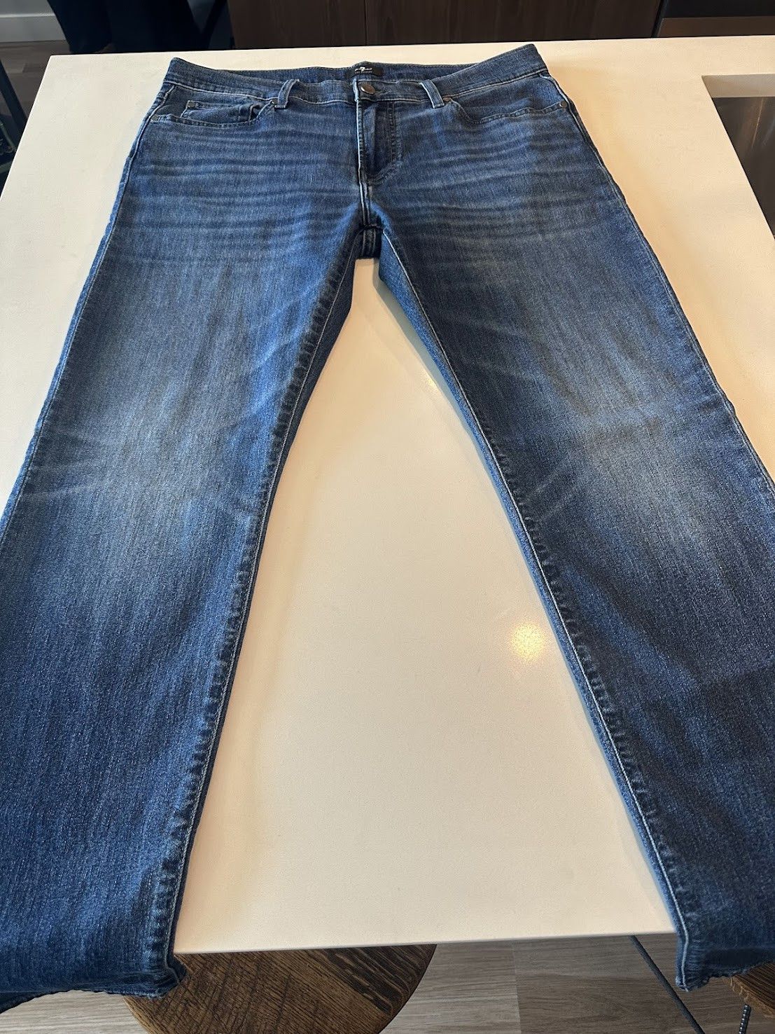 image of 7 For All Mankind Slimmy Fit - Unworn in Blue, Men's (Size 36)