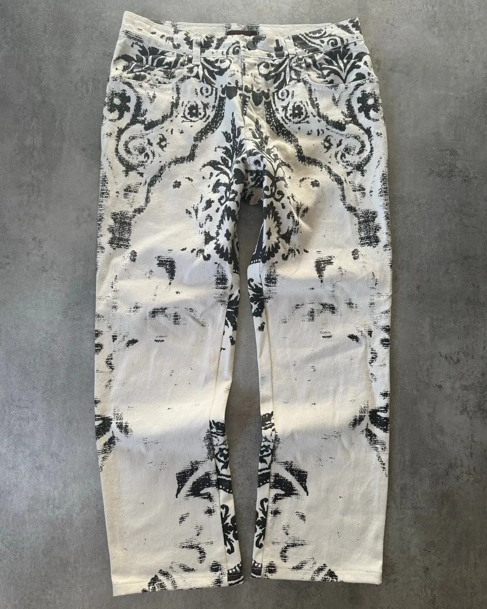 Roberto Cavalli × Vintage 1990s Roberto Cavalli Royal Arabic Mozaic Pants Size 28" / US 6 / IT 42 - 1 Thumbnail
