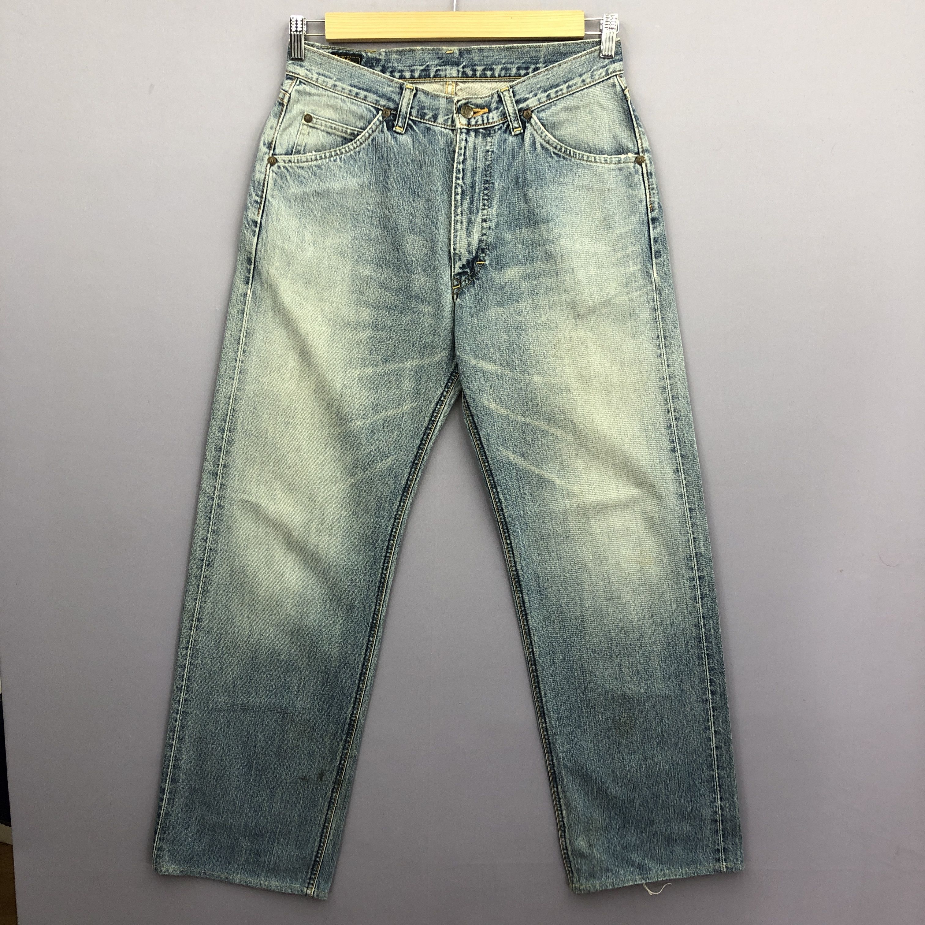 Lee Vintage 80s Lee Riders Selvedge Redline Mud Wash Jeans Denim Size US 30 / EU 46 - 1 Thumbnail