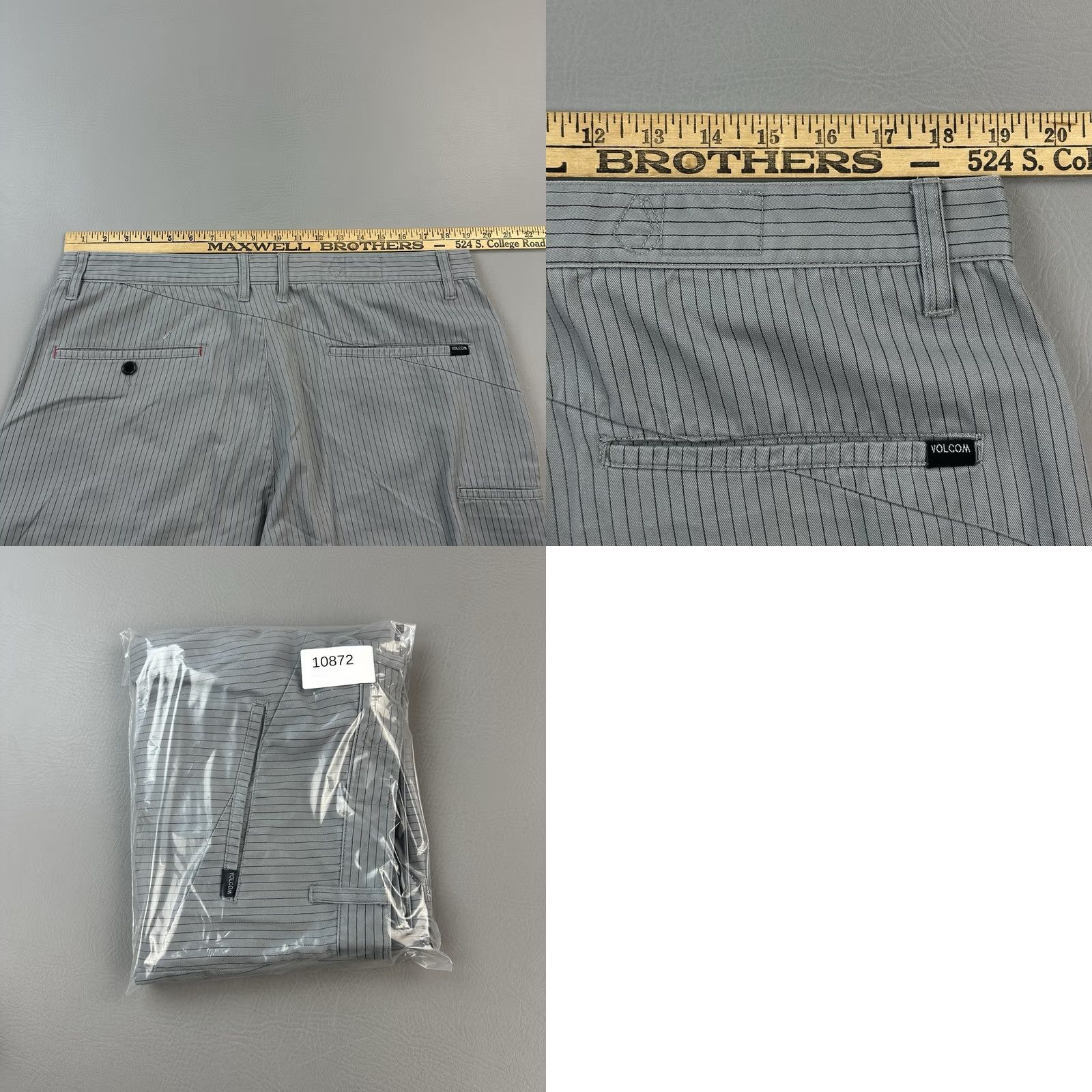 Volcom Volcom Corpo Class Shorts Mens 38 Gray Pinstripe Chino Modern Skate Casual/Sporty Size US 38 / EU 54 - 9 Thumbnail