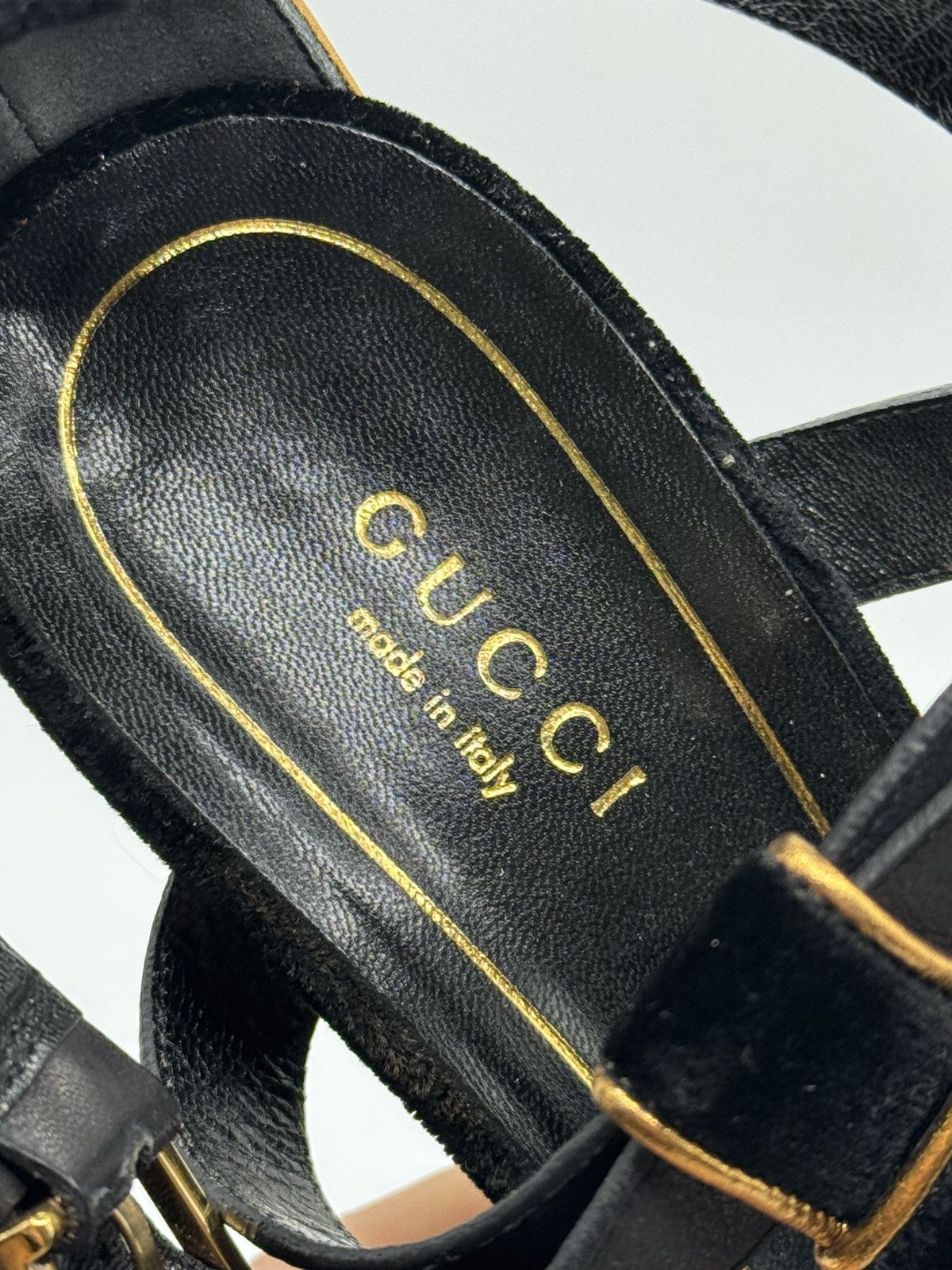 Gucci Vintage Gucci Malika Velvet Gladiator Heels Size US 8 / IT 38 - 6 Thumbnail