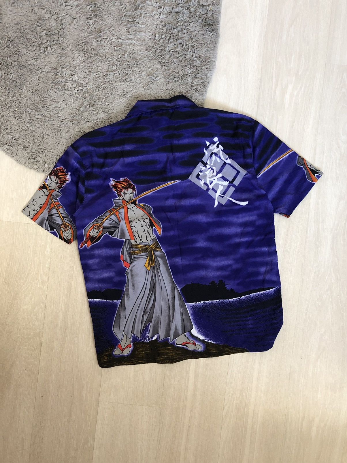 Japanese Brand × Vintage Vintage Crazy Shirts Samurai Anime Full Print Y2K Shirt Size US L / EU 52-54 / 3 - 4 Thumbnail