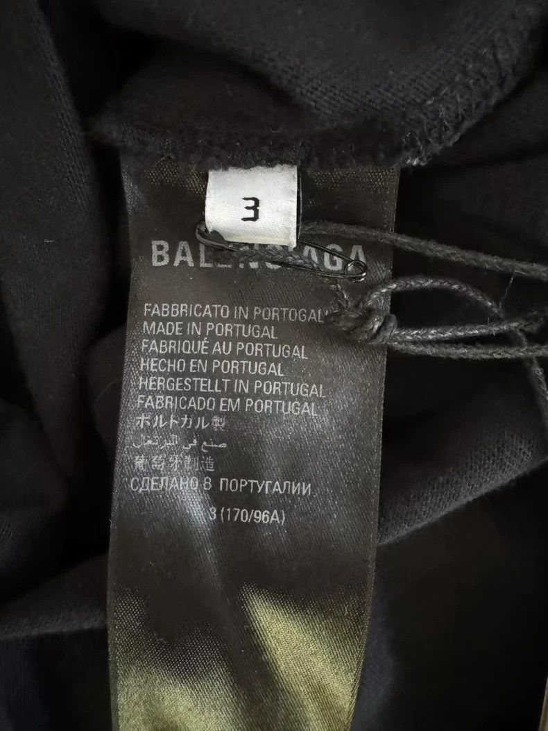 Balenciaga Balenciaga Black flame letter splash ink short sleeve Size US L / EU 52-54 / 3 - 5 Thumbnail