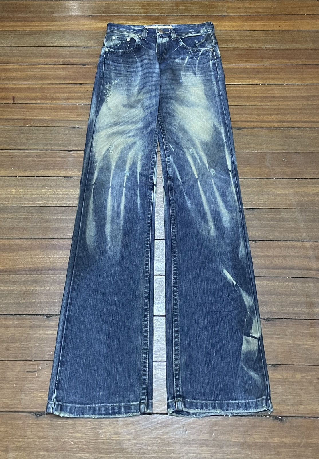 14th Addiction × Le Grande Bleu (L.G.B.) Rare Design Vintage Brand Korea Blue Jeans 2000s Size US 31 - 1 Thumbnail