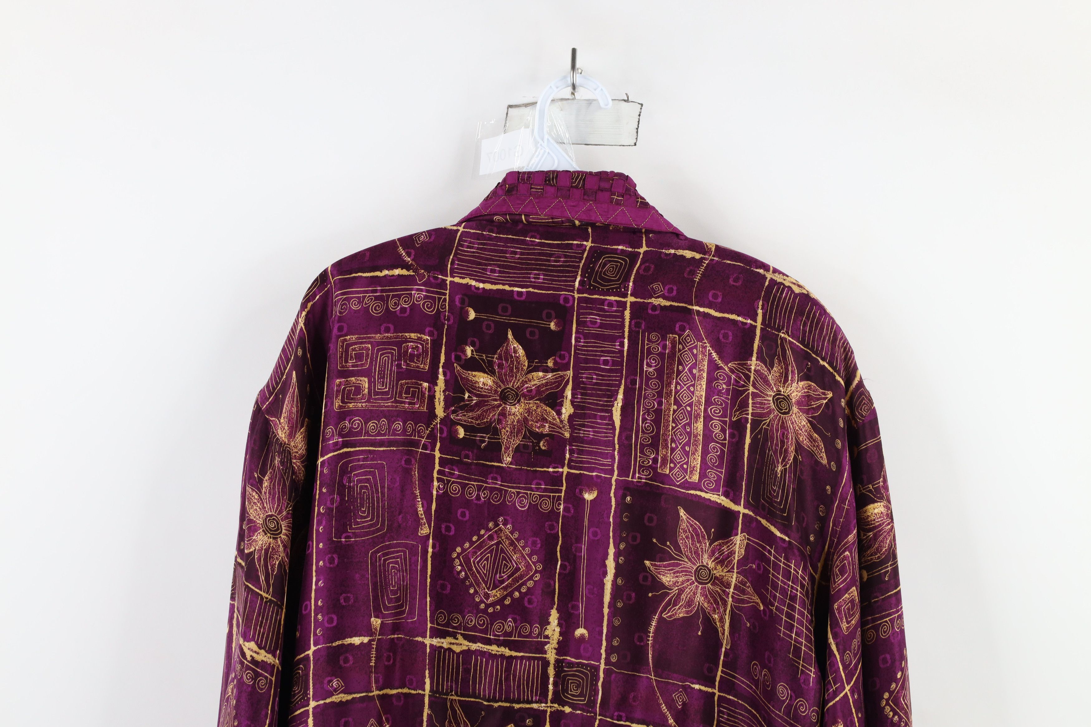 Vintage Vintage 90s Streetwear Flower Geometric Windbreaker Jacket Size M / US 6-8 / IT 42-44 - 13 Thumbnail