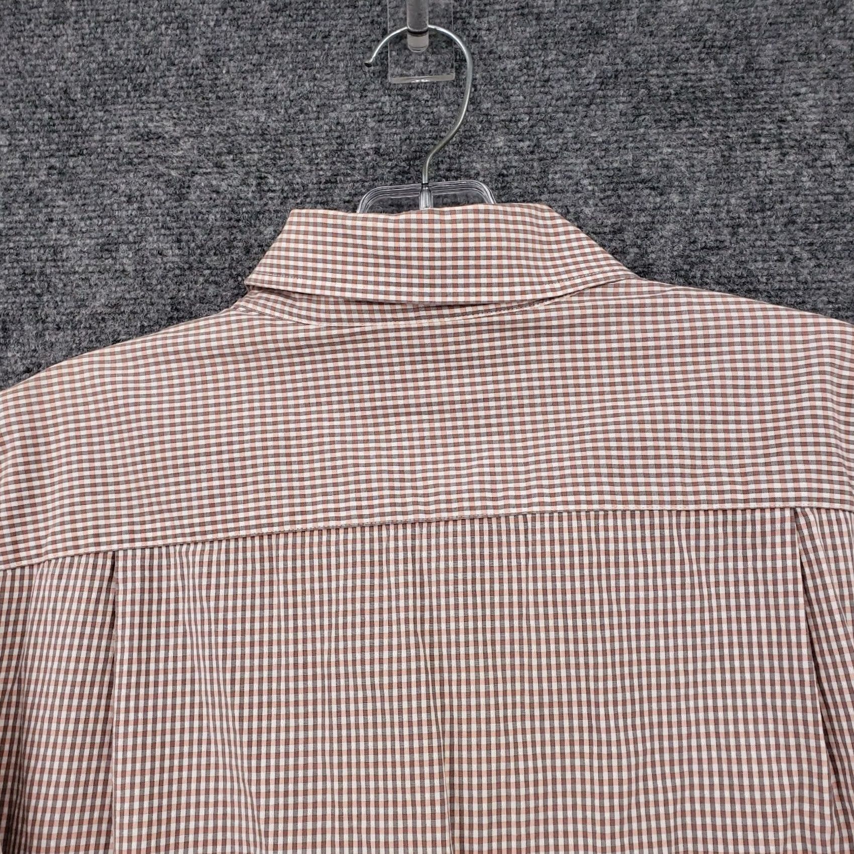 Vintage BCBG Attitude Shirt Men Large 16.5 Button-Down Orange Check Modern Long Sleeve Size US L / EU 52-54 / 3 - 6 Thumbnail