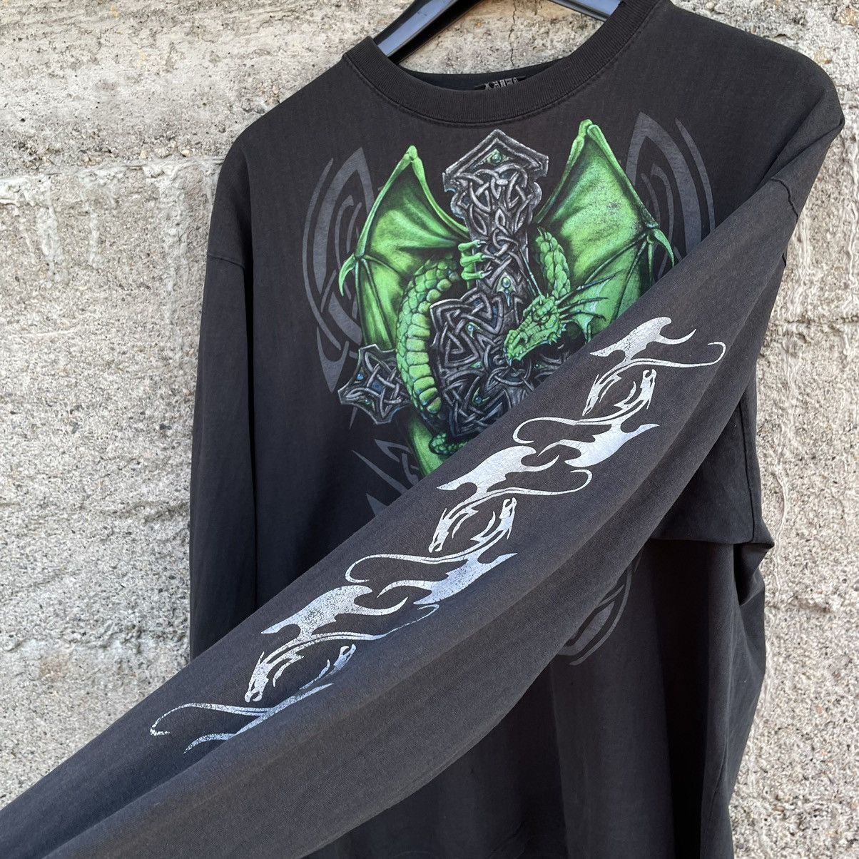 Band Tees × Vintage Vintage Spiral Longsleeve T-shirts Logo Dragon Y2K 90s USA Size US XL / EU 56 / 4 - 7 Thumbnail
