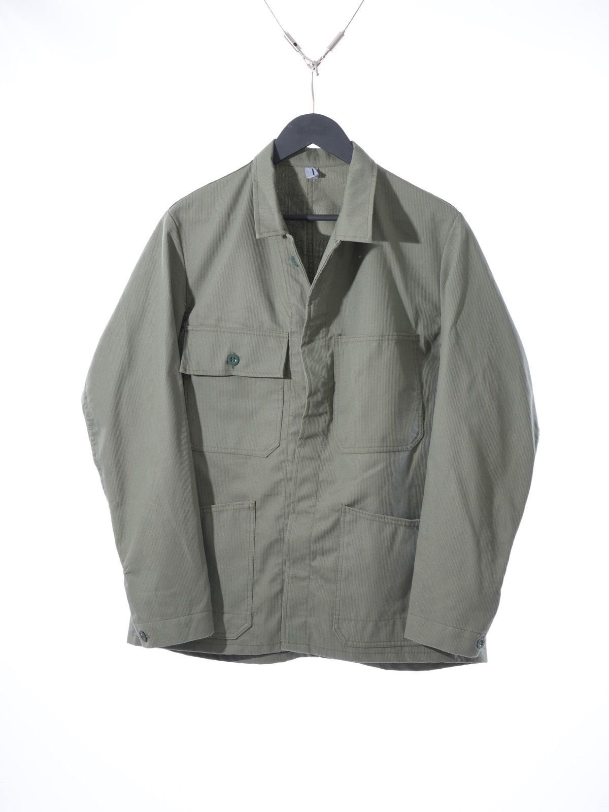 Le Laboureur Vintage 80s Swiss Workwear Military Denim Chore Jacket Size US L / EU 52-54 / 3 - 1 Thumbnail