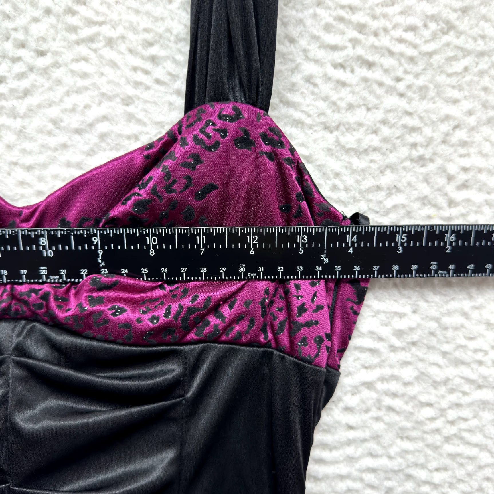 Vintage Y2K Vintage Mini Dress Black Pink Satin Cheetah Leopard Glitter McBling Size S / US 4 / IT 40 - 5 Thumbnail