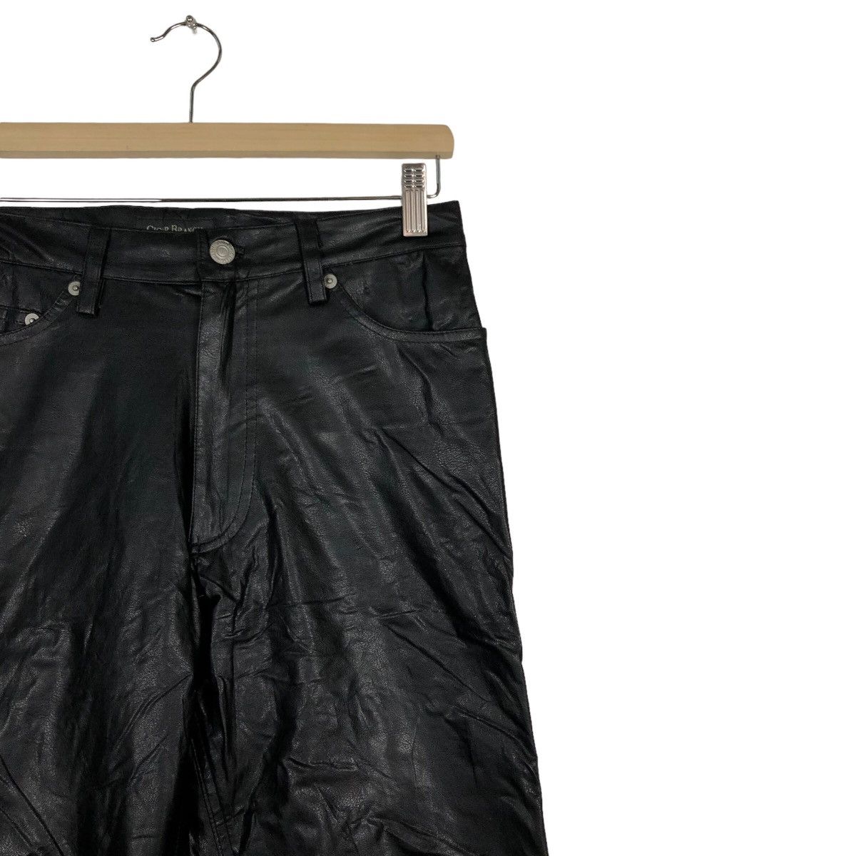 Genuine Leather 🔥90s Cigar Branch Genuine Leather Pants Issey Miyake Racing Size US 30 / EU 46 - 5 Thumbnail