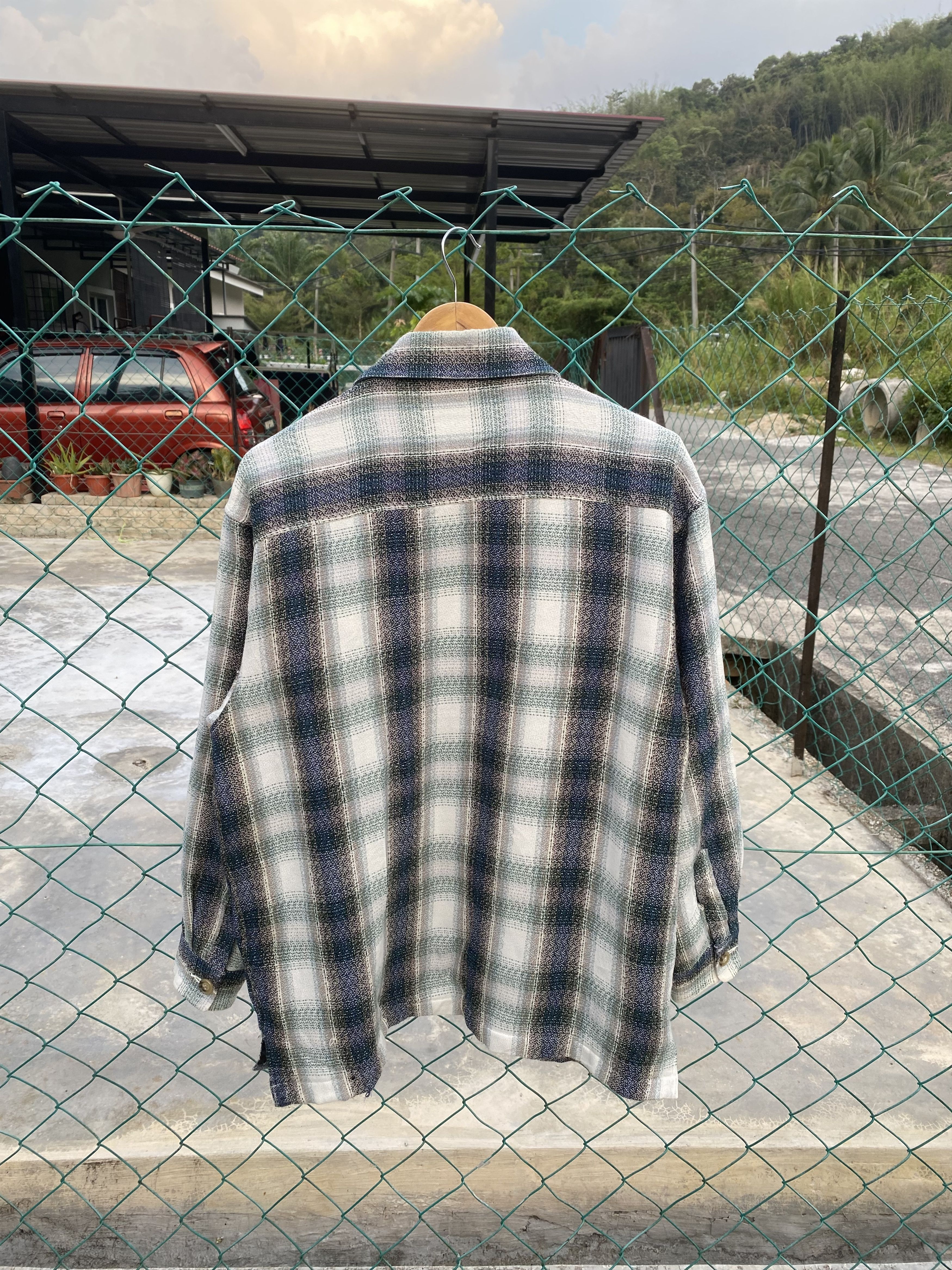 Flannel Vintage Carving green shadow plaid flannel Size US M / EU 48-50 / 2 - 2 Thumbnail