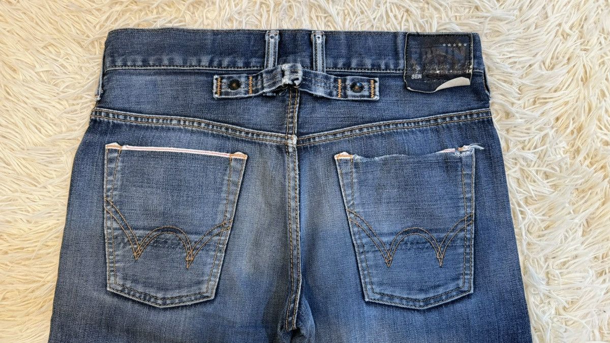 Edwin Offer‼️Edwin Buckle Back Selvedge Distressed Denim (24-195) Size US 31 - 15 Thumbnail
