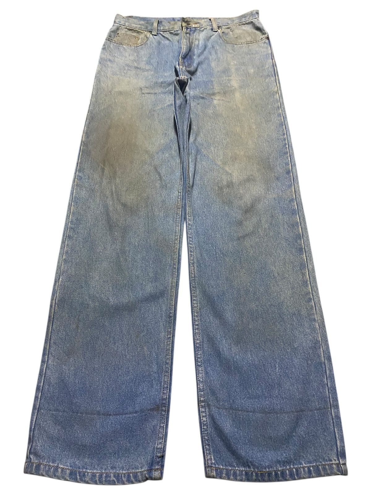 Japanese Brand Vtg Japanese Brand Grunge Mud Wash Distressed Loose Jeans Size US 32 / EU 48 - 1 Thumbnail