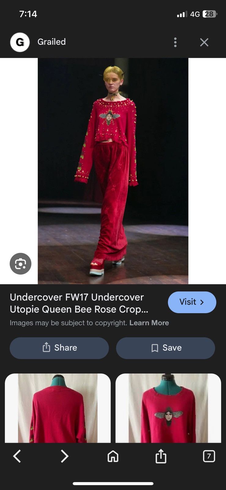Undercover FW17 undercover utopie queen bee crop sweatshirt Size L / US 10 / IT 46 - 12 Thumbnail