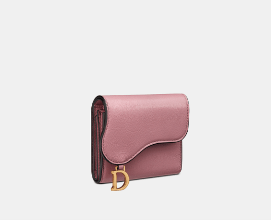 image of Dior O1W1Db10124 Size: Os Saddle Lotus Wallet In Lavender, Women's