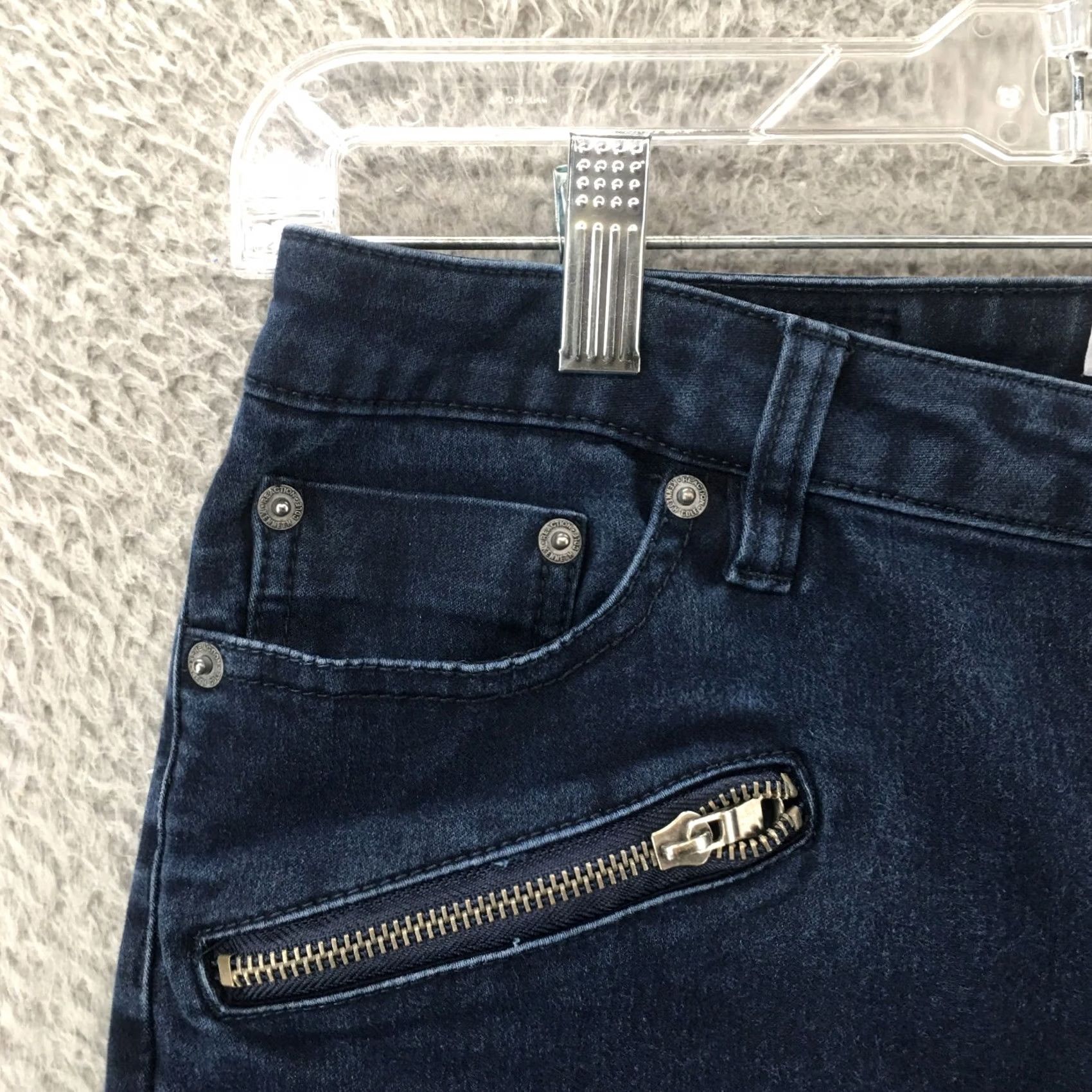 Kenneth Cole Kenneth Cole Reaction Jegging Womens 6 Blue Dark Wash Denim Mid Rise Zip Fly Jeans XS-? Size 28" / US 6 / IT 42 - 3 Thumbnail