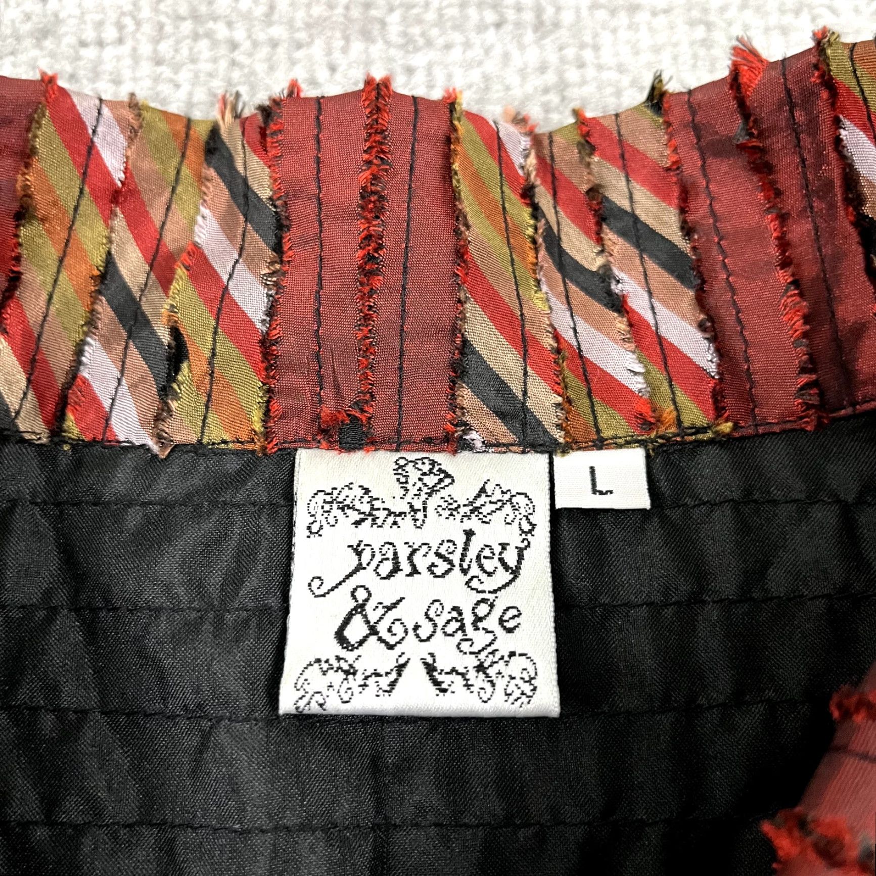 Vintage PARSLEY & SAGE Blazer Shirt Womens Large Red Lightweight Jacket Coat Pockets Shirt Slim Fit Jacket Blazer Red Casual Womens Size L / US 10 / IT 46 - 2 Thumbnail