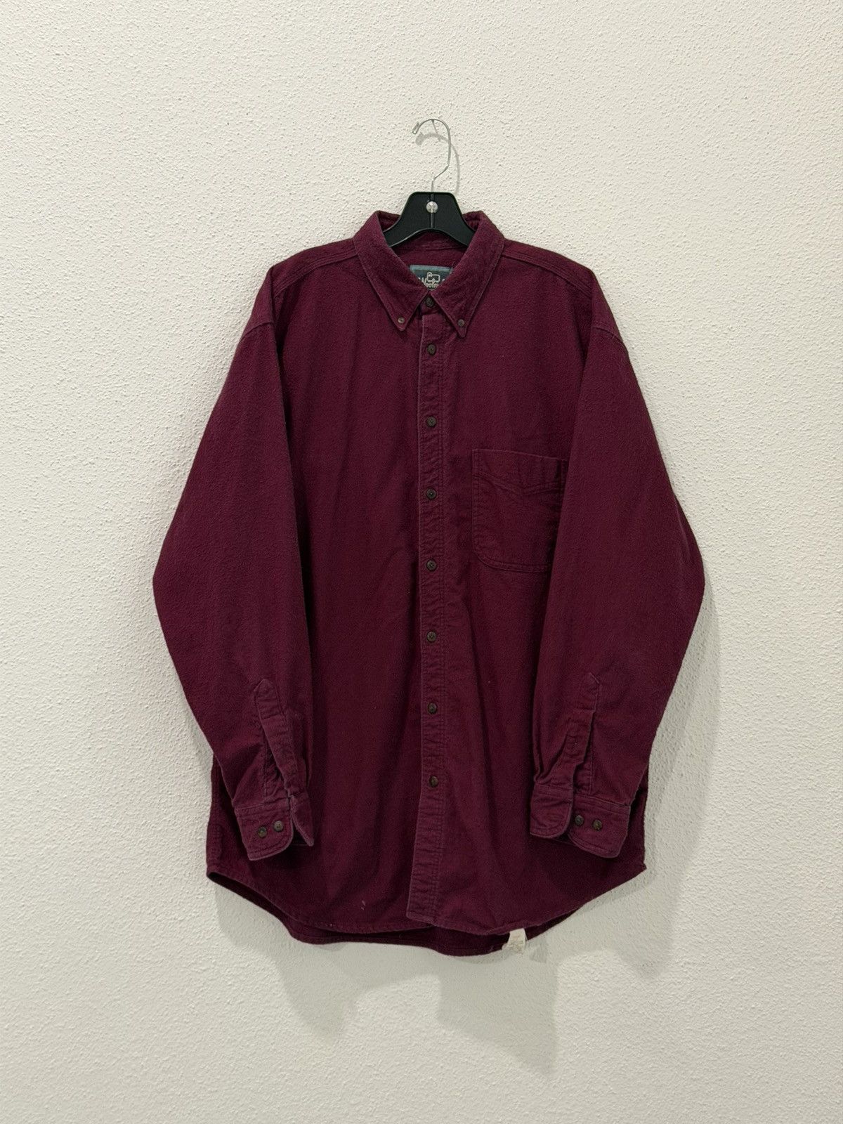 Woolrich Woolen Mills Vintage Woolrich Shirt Large Burgundy Chamois Flannel Size US L / EU 52-54 / 3 - 1 Thumbnail