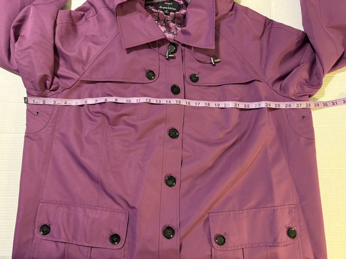 Other Dennis Basso Women Plus Size Purple Short Hooded Trench Coat Size 3XL / US 20-22 - 10 Thumbnail
