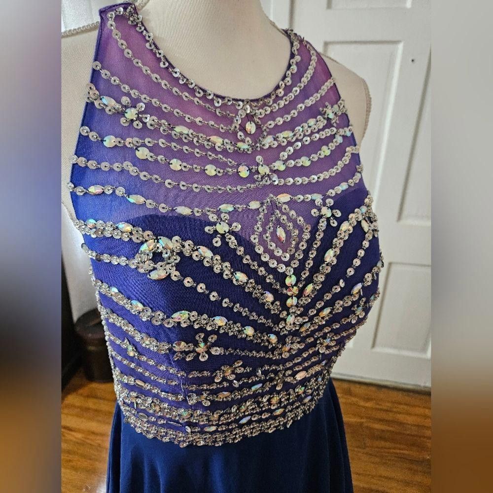 Designer Promfy A-line chiffon ombre party dress Size L / US 10 / IT 46 - 6 Thumbnail