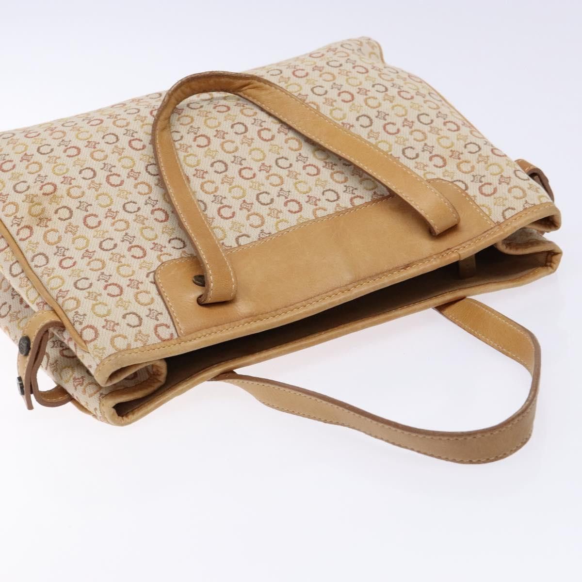 Celine CELINE C Macadam Canvas Hand Bag Beige Size ONE SIZE - 6 Thumbnail