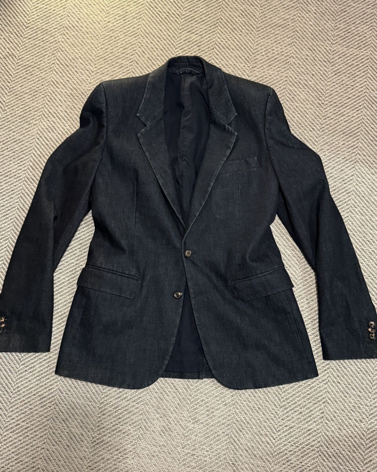 Maison Margiela Maison Margiela Slim Denim Tailored Blazer Size 50S - 11 Thumbnail