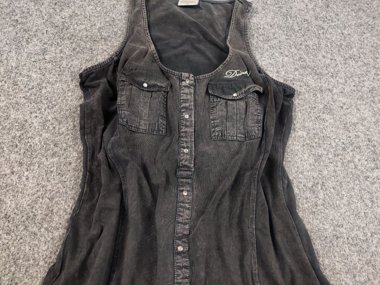 Diesel Vintage Diesel Y2K Style Tank dress medium length graphite Size XL / US 12-14 / IT 48-50 - 5 Thumbnail