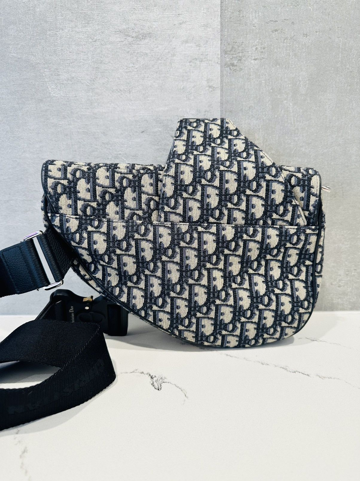 Dior Christian DIOR Saddle Bag, Classic Beige X Blue, Size ONE SIZE - 4 Thumbnail