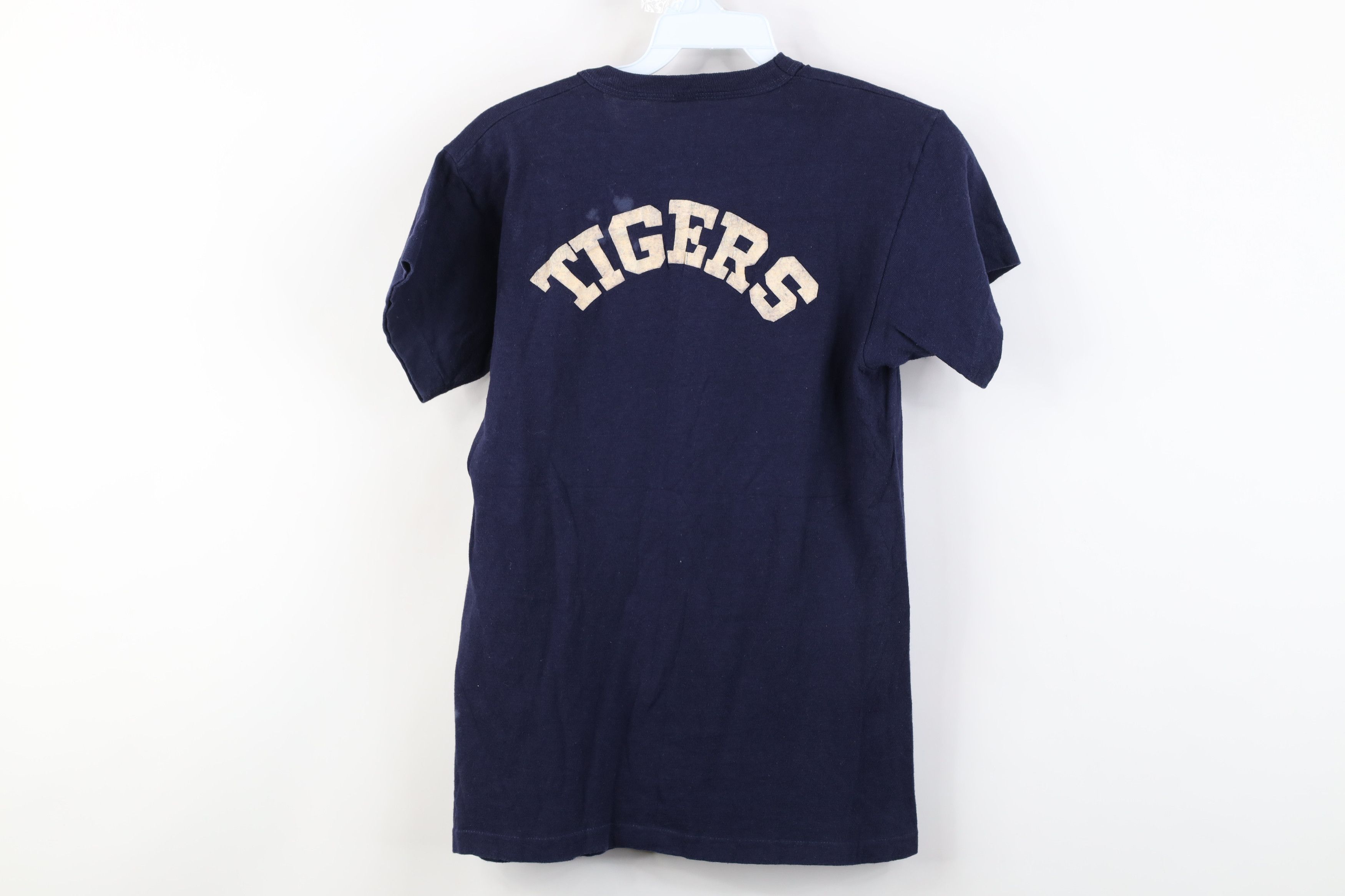 Vintage Vintage 70s Euclid Tigers Baseball T-Shirt Navy Blue USA Size US XS / EU 42 / 0 - 11 Thumbnail