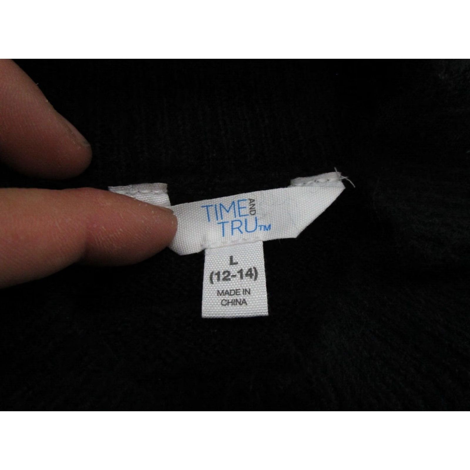 Vintage Time and Tru Sweater Mock Neck Pullover Knit Black Women's Size L NEW Size L / US 10 / IT 46 - 3 Thumbnail