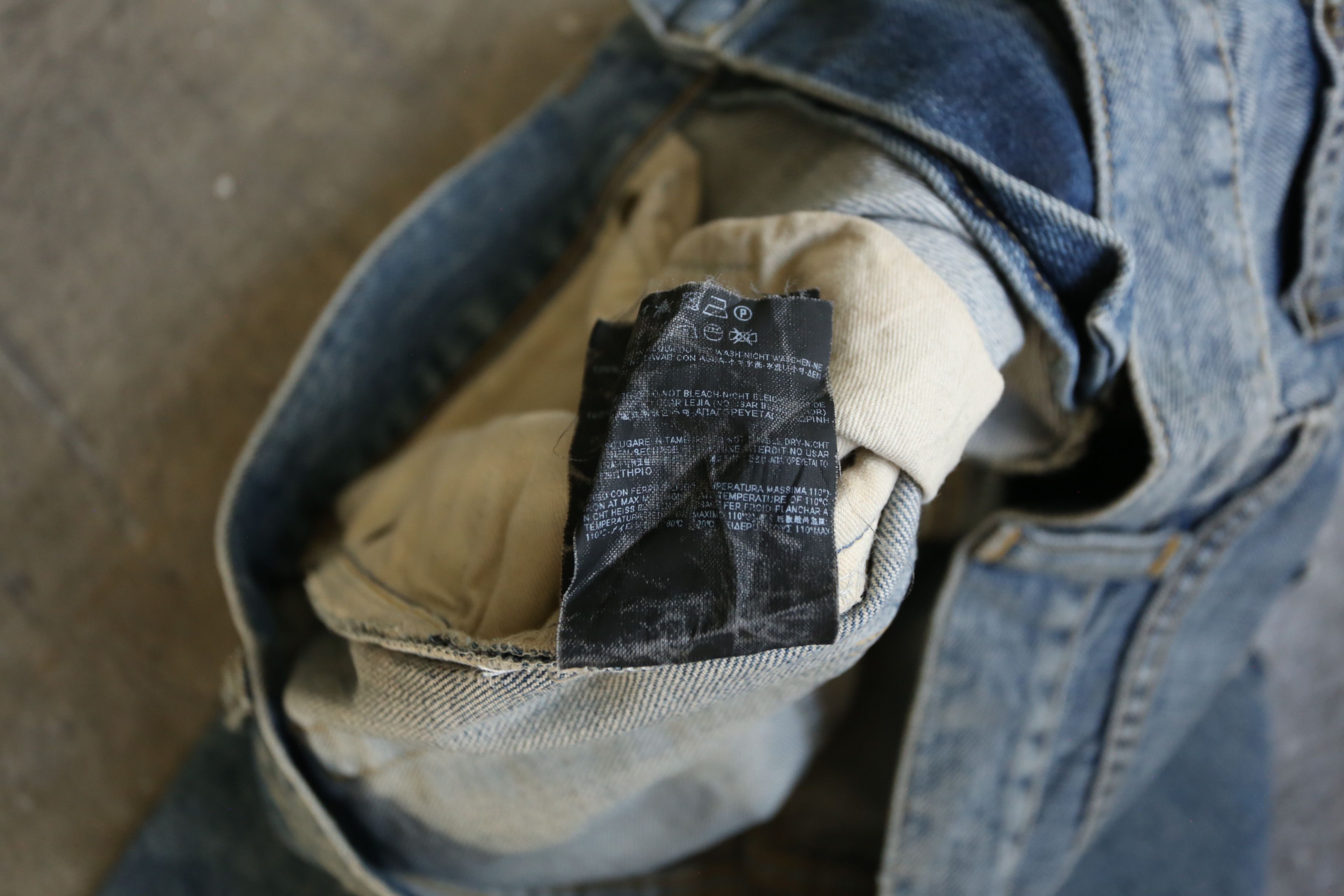 Saint Laurent Paris SLP - Hedi Slimane - F/W 13 - D02 Crash Denim Jean Size US 30 / EU 46 - 7 Thumbnail