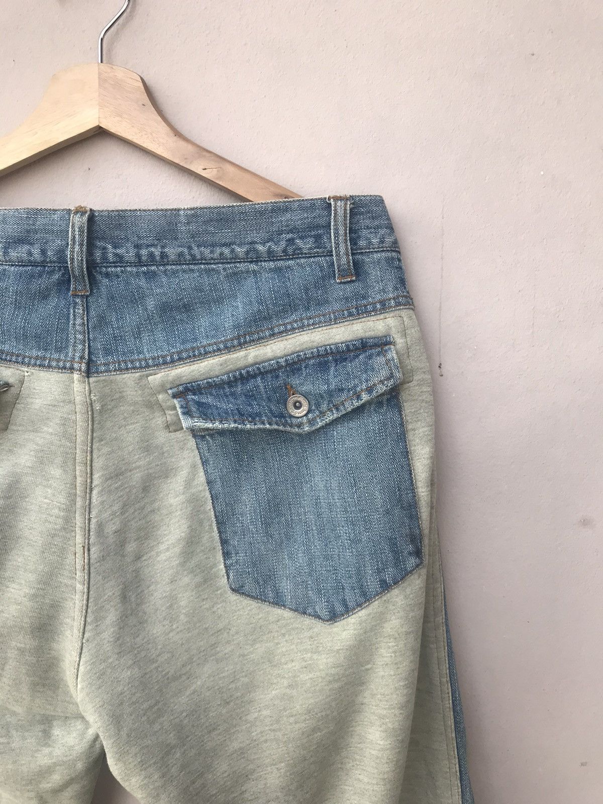 Vintage Gumu International Japan Distressed Hybrid Paint Denim Size US 34 / EU 50 - 9 Thumbnail
