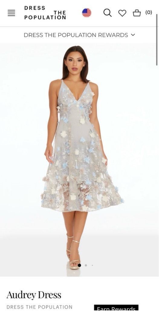 Dress the Population Women's Dress the Population Dress, Gray, Size S Size S / US 4 / IT 40 - 2 Thumbnail