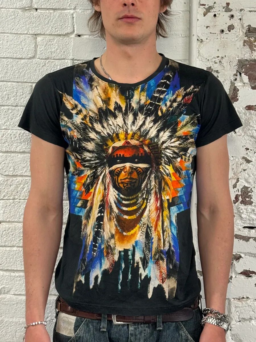Balmain SS2015 Balmain Native Chief Black T-Shirt Size US S / EU 44-46 / 1 - 2 Thumbnail