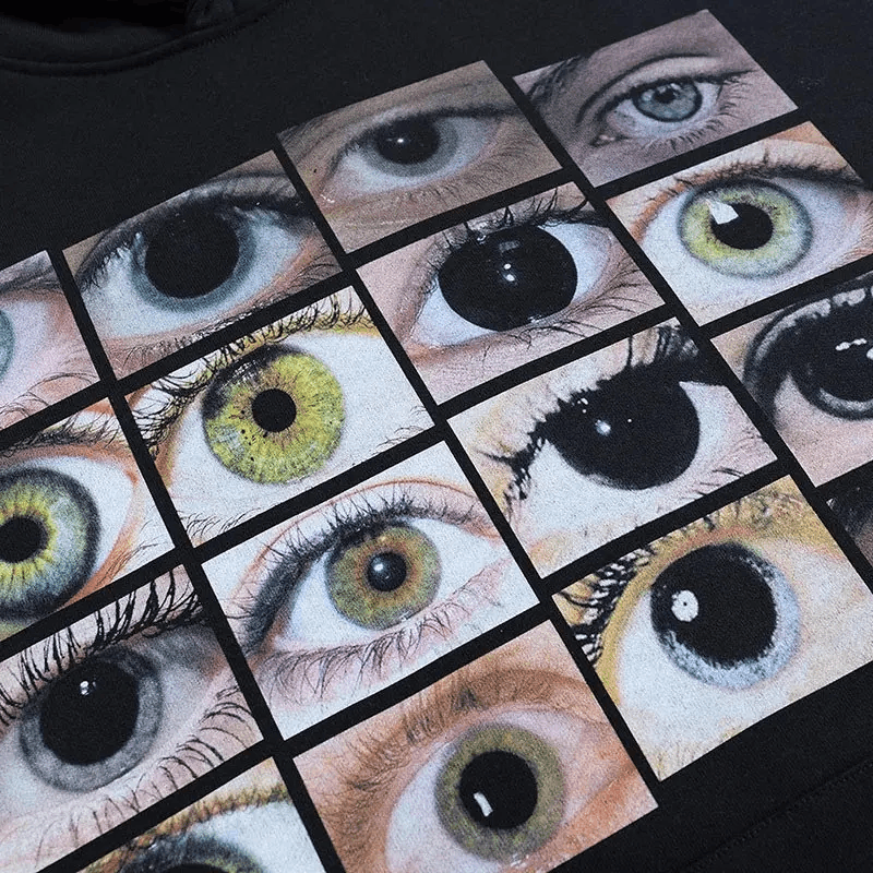Japanese Brand × Vintage Eyes Printed Hoodie Size US XL / EU 56 / 4 - 4 Thumbnail