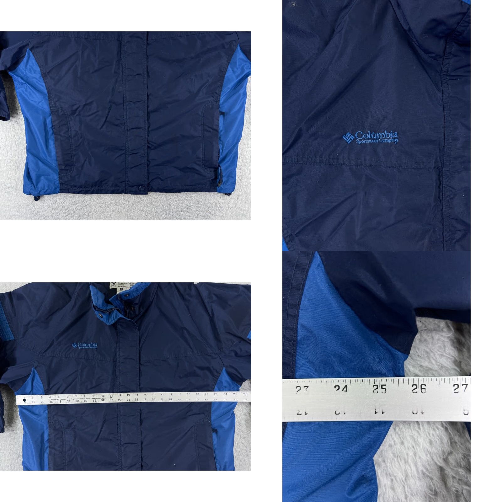 Vintage Columbia Jacket Womens Extra Large Blue Bugaboo Windbreaker Mock Neck Outer Shel Size XL / US 12-14 / IT 48-50 - 8 Thumbnail