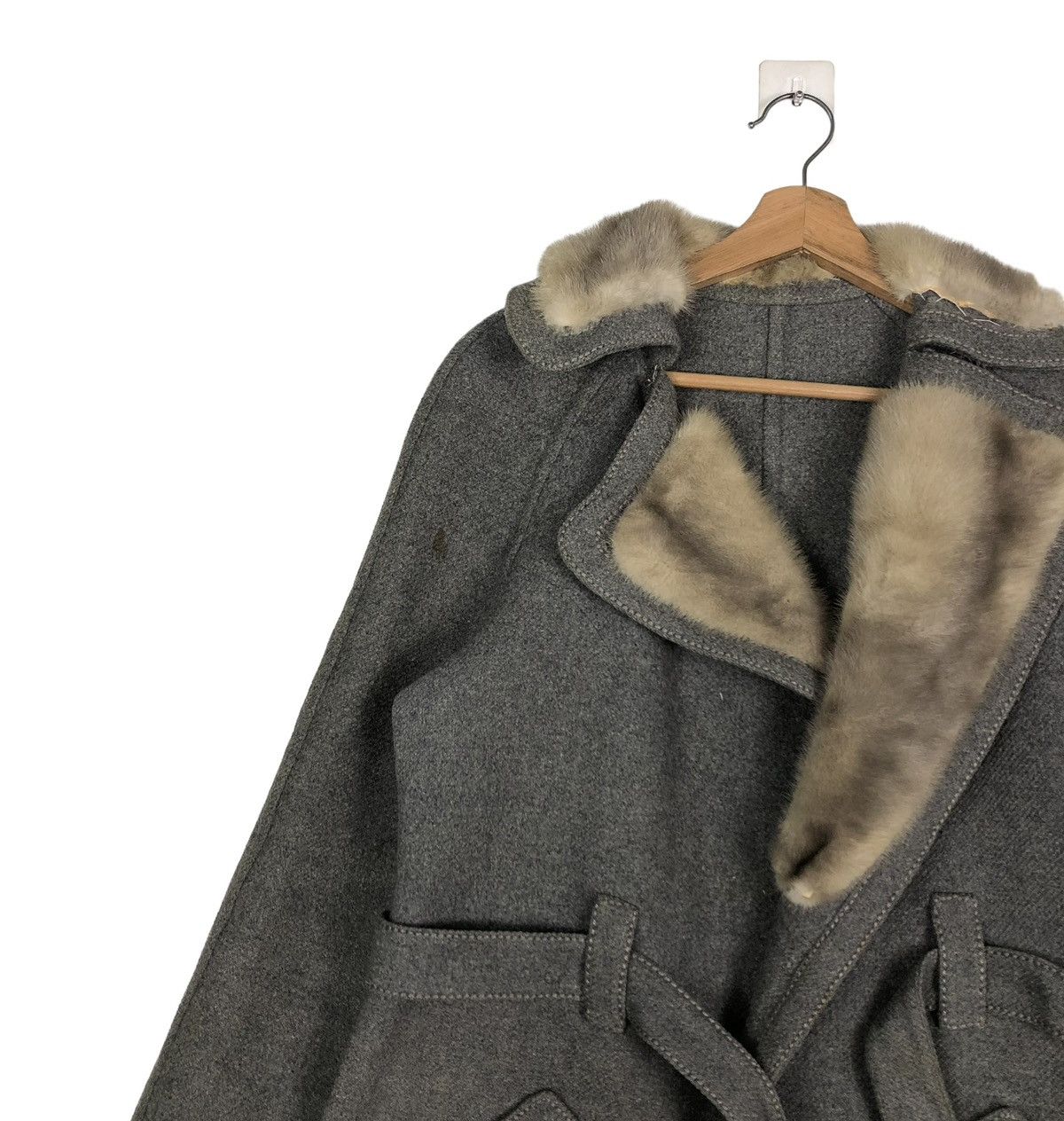 Vintage 🔥VINTAGE LONG JACKET FOX FUR DOUBLE COLLAR FRANVAL PARIS Size US S / EU 44-46 / 1 - 5 Thumbnail