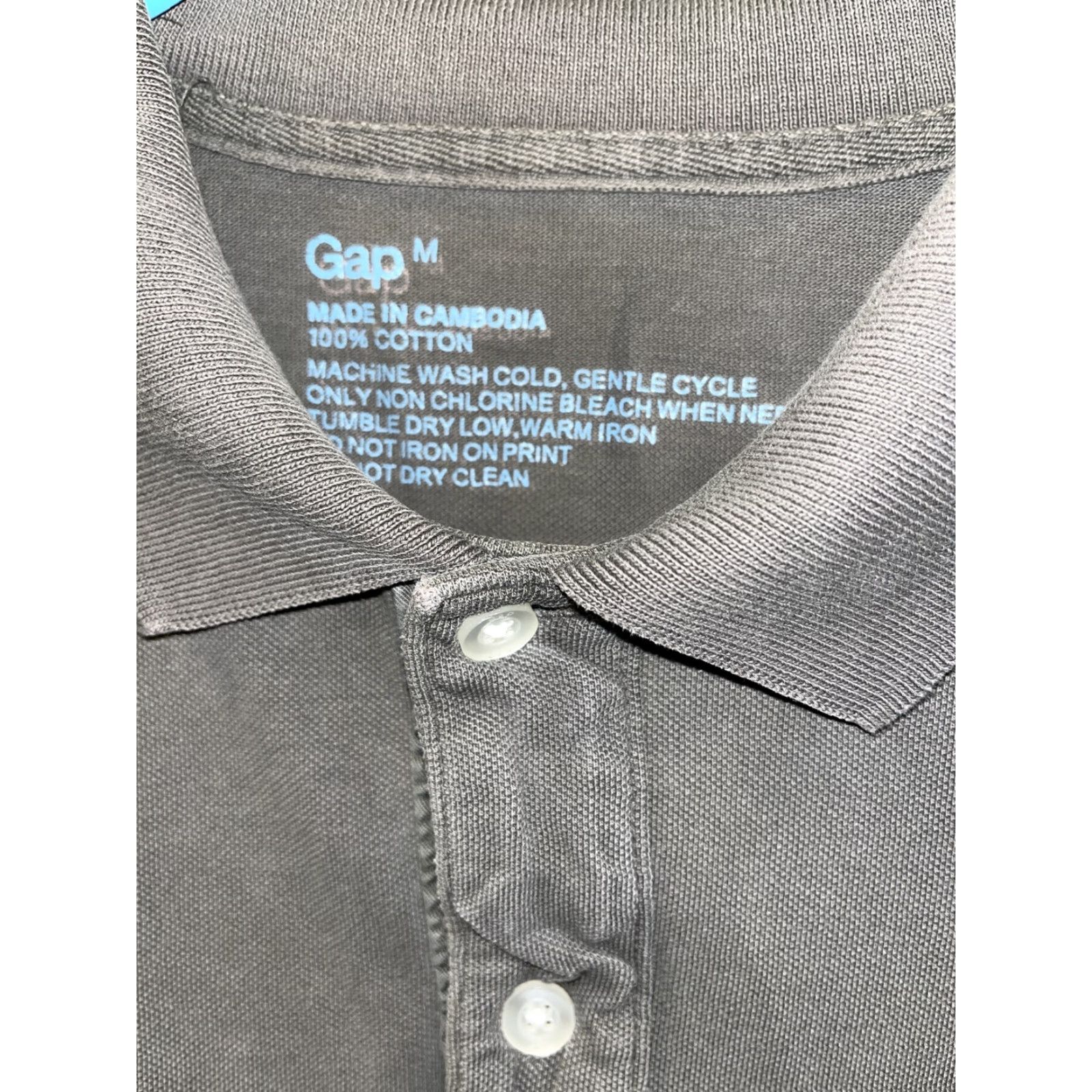 Gap Gap Men's Polo Shirt Short Sleeve Gray 90s Preppy Casual Activewear Medium Size US M / EU 48-50 / 2 - 2 Thumbnail