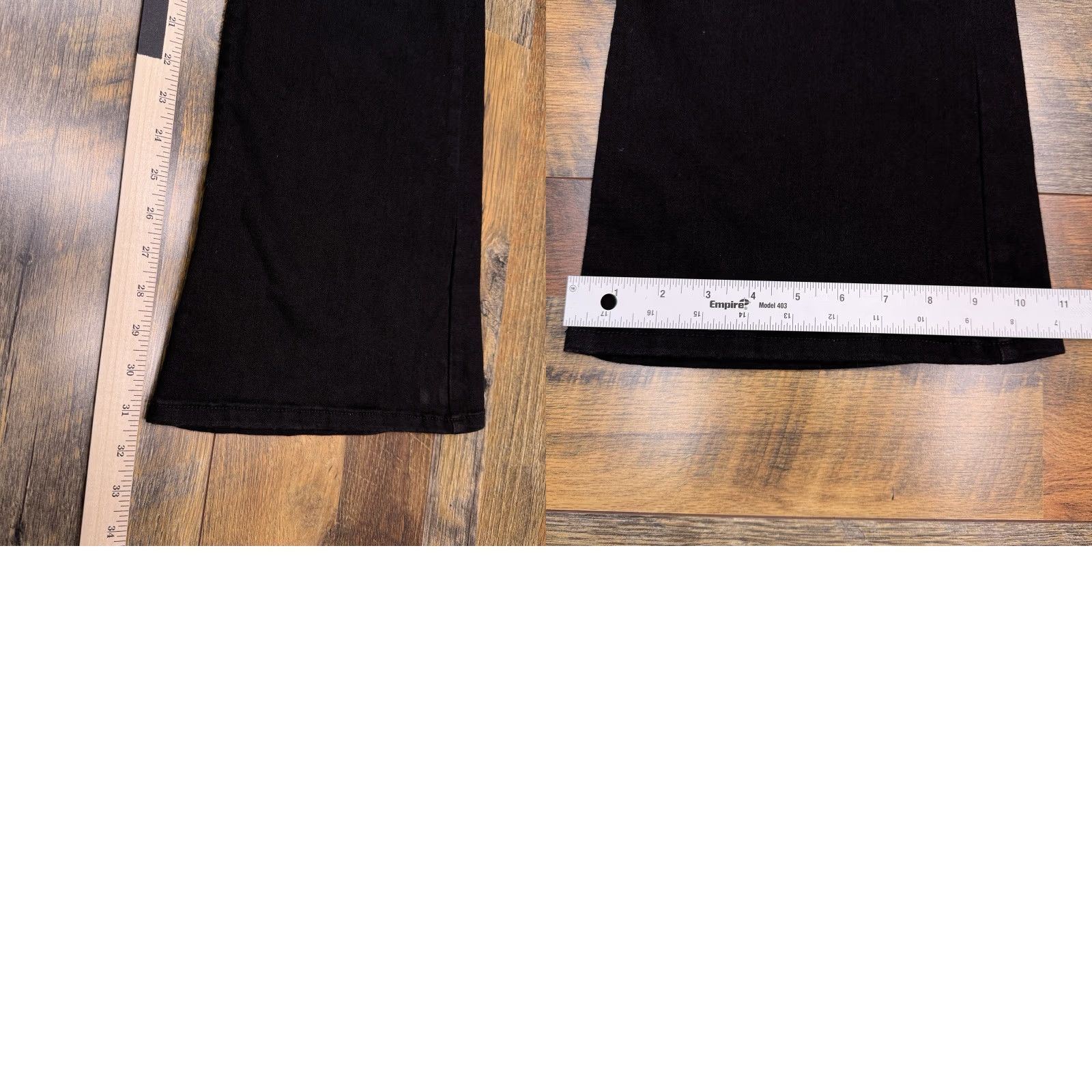 Vintage Falls Creek Jeans Womens 6 Black High Waisted Flare Stretch Denim 5-Pocket City Regular Rise Zip Size 28" / US 6 / IT 42 - 9 Thumbnail