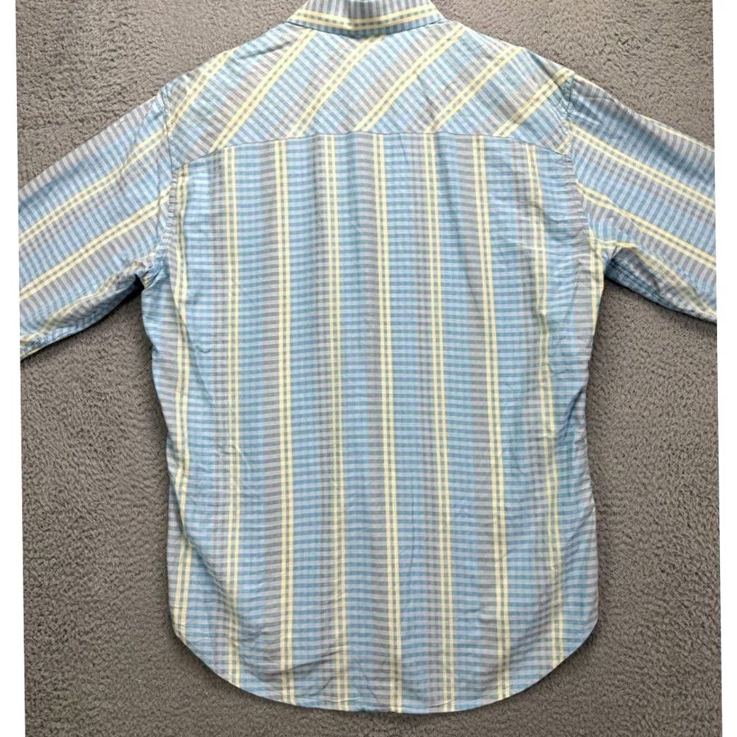 Robert Graham VINTAGE Robert Graham Shirt Adult XL Blue Yellow Plaid Long Sleeve Button Up Mens Size US XL / EU 56 / 4 - 3 Thumbnail