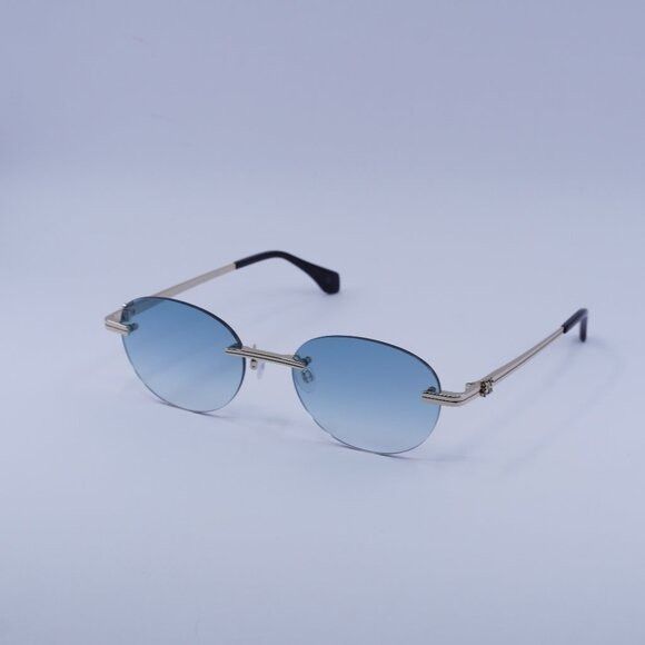 Palm Angels Palm Angels PERI10H CRYSTAL 7644 Sunglasses Gold Oval Frame Size ONE SIZE - 4 Thumbnail