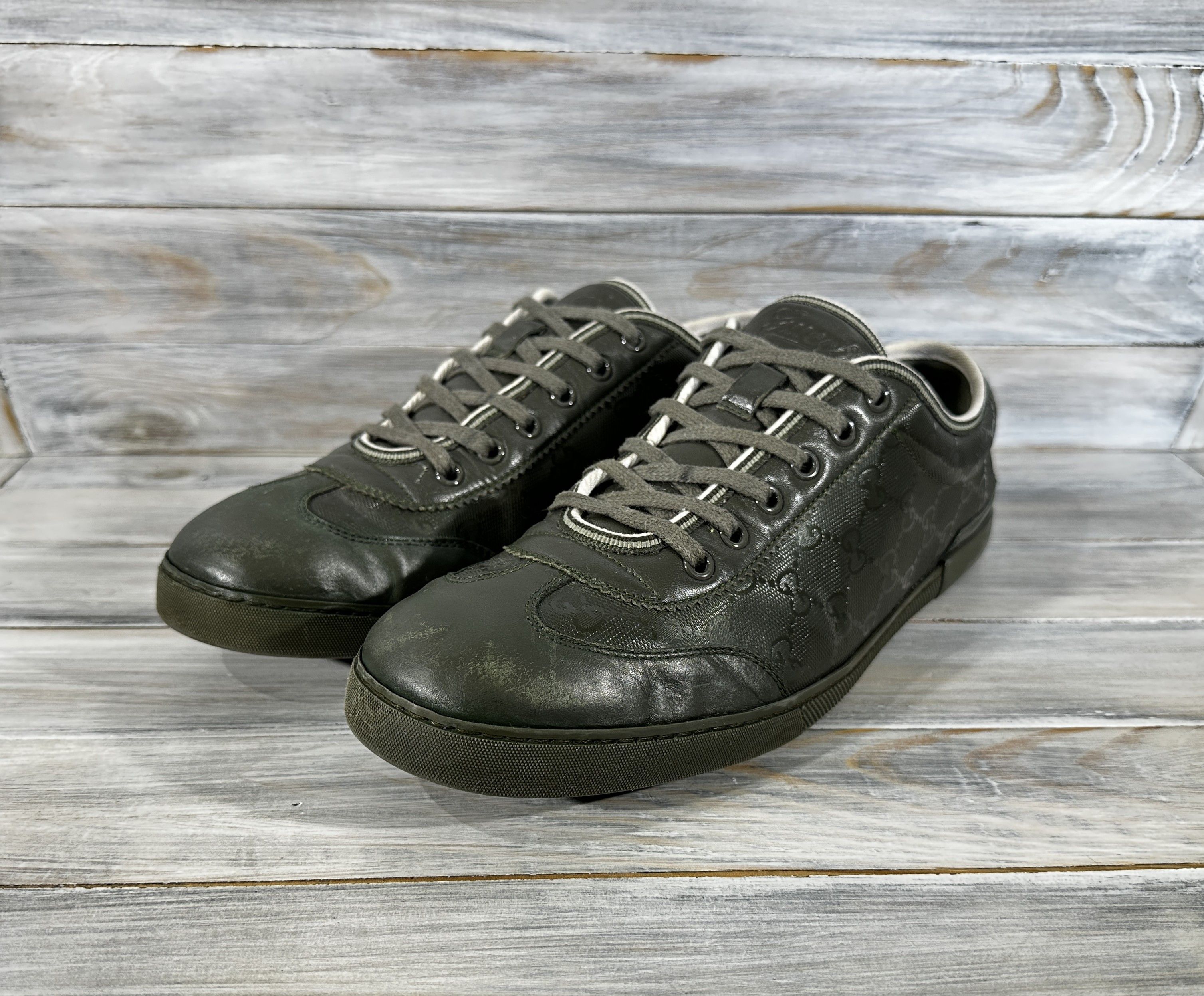 Gucci Gucci GG Monogram Men's Leather Sneakers MadeInItaly Luxury Size US 9.5 / EU 42-43 - 18 Thumbnail