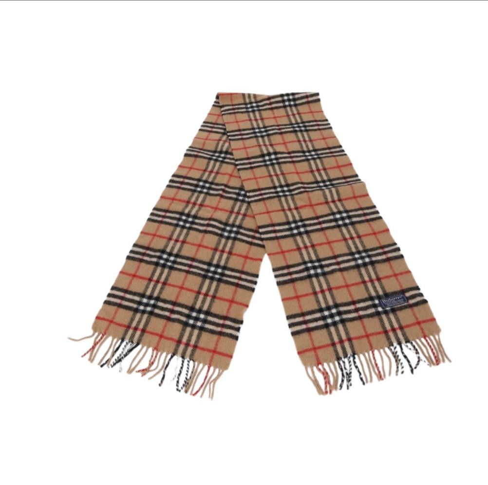 Burberry Burberrys Beige Lambswool Scarf – Vintage - Made in England Size ONE SIZE - 1 Thumbnail