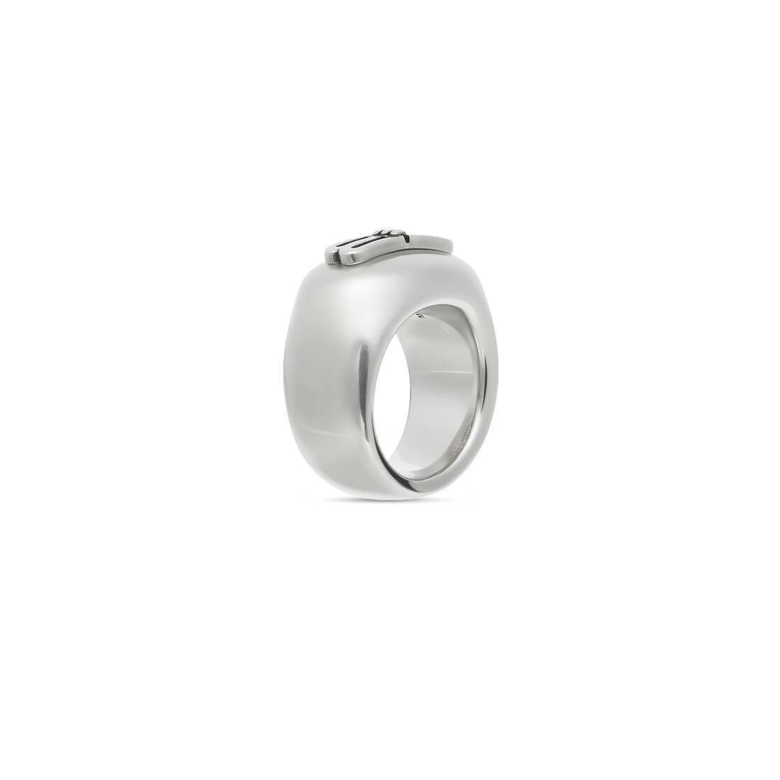 Balenciaga o1tr1nto0725 Size: 54 / BB Icon Signet Ring in Silver Size ONE SIZE - 4 Thumbnail