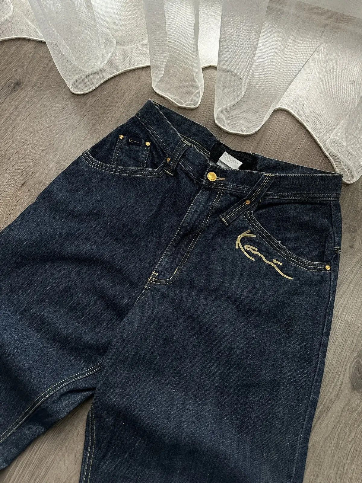 Karl Kani × Vintage Vintage Karl Kani Baggy Blue Rap Y2K Pants Size US 32 / EU 48 - 14 Thumbnail