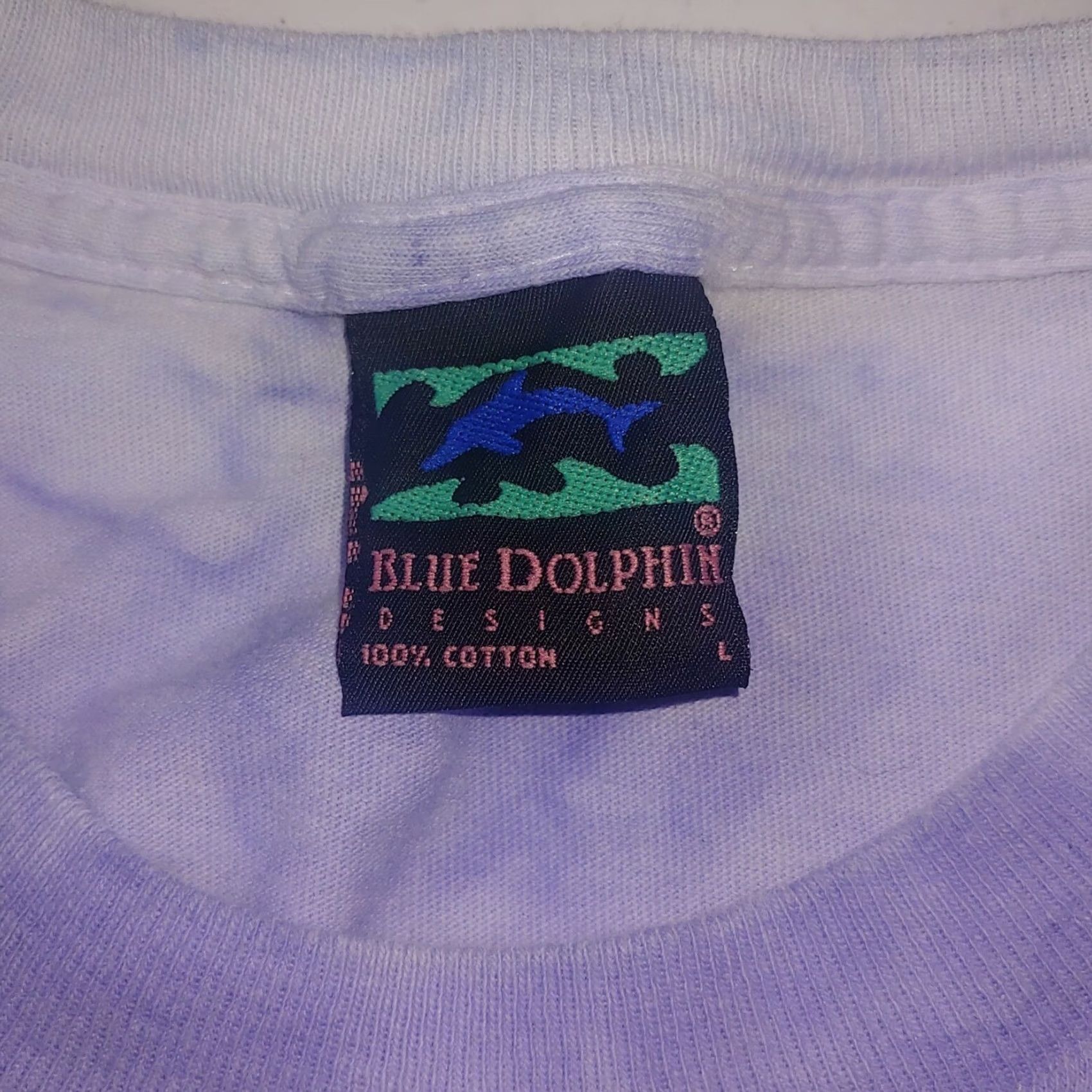 Vintage VINTAGE Blue Dolphin Designs Outer Banks Shirt Large Blue Ocean Map Tie Dye All Over Print T-Shirt Mens Size US L / EU 52-54 / 3 - 4 Thumbnail