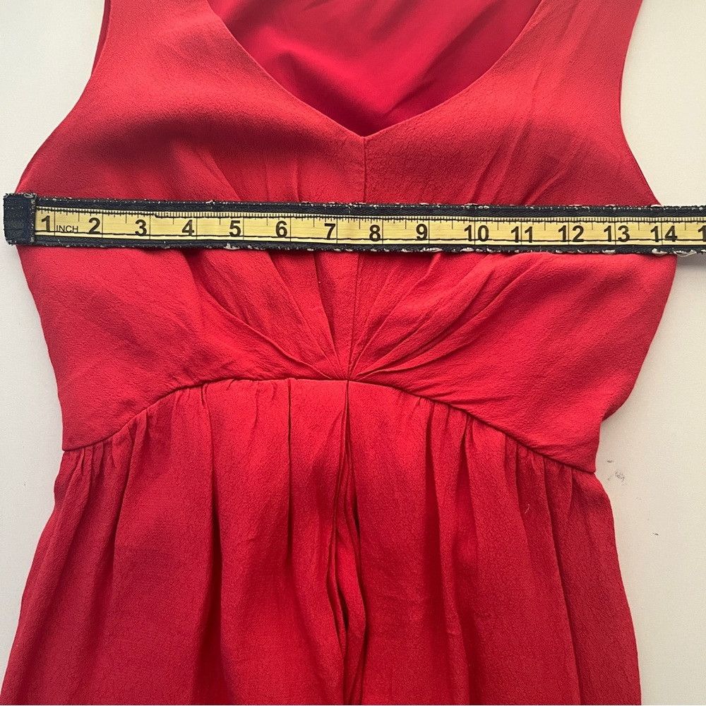 Anthropologie Anthropologie Black Swan Chiffon V-Neck Dress Red Small Size S / US 4 / IT 40 - 6 Thumbnail