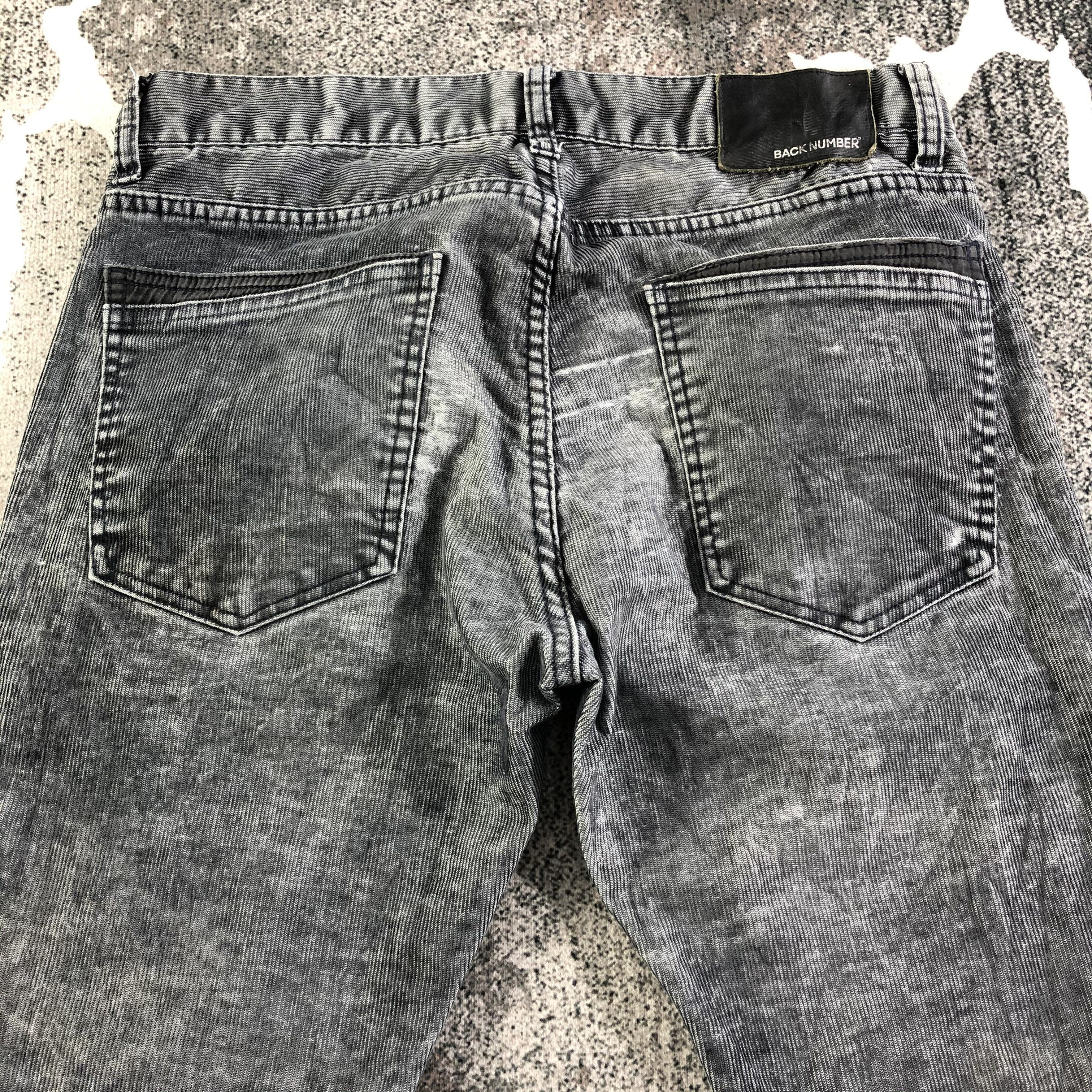 Japanese Brand Back Number Jeans Faded Black Denim Size US 30 / EU 46 - 4 Thumbnail