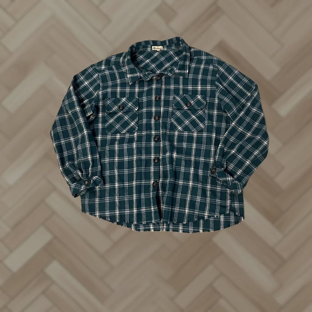 Vintage Democracy Womens Green Button Up Flannel Long Sleeve Size XL Size XL / US 12-14 / IT 48-50 - 1 Thumbnail