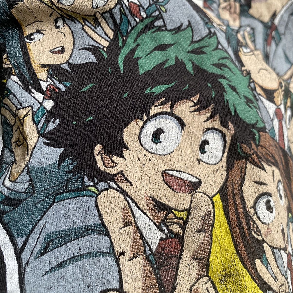 Anime Thrashed Faded My Hero Academia Oversized ERD GRUNGE TEE Size US XXL / EU 58 / 5 - 5 Thumbnail